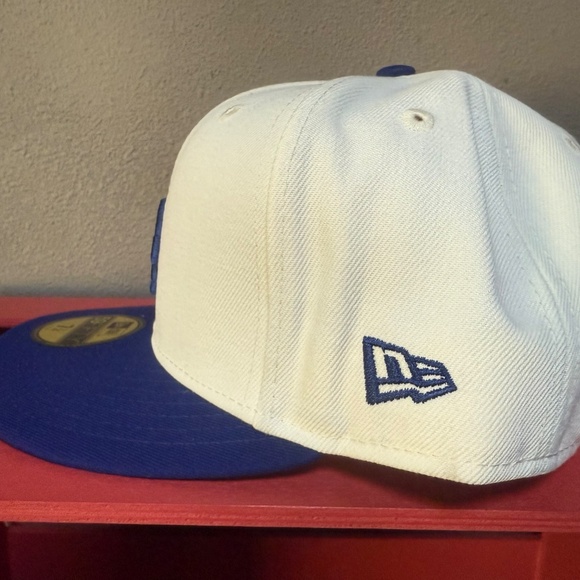 New Era 59Fifty MLB Los Angeles Dodgers Two-Tone Blue White Hat Size 7 1/4 NEW - Picture 2 of 7